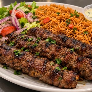 Ground Beef Kebab Meal