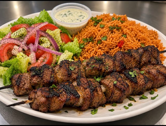 Beef Kebab Meal.
