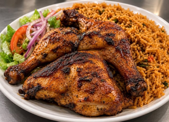 Chicken Quarters With Rice.