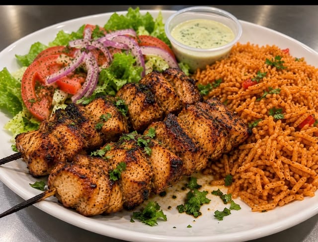 Chicken Kebab Meal.